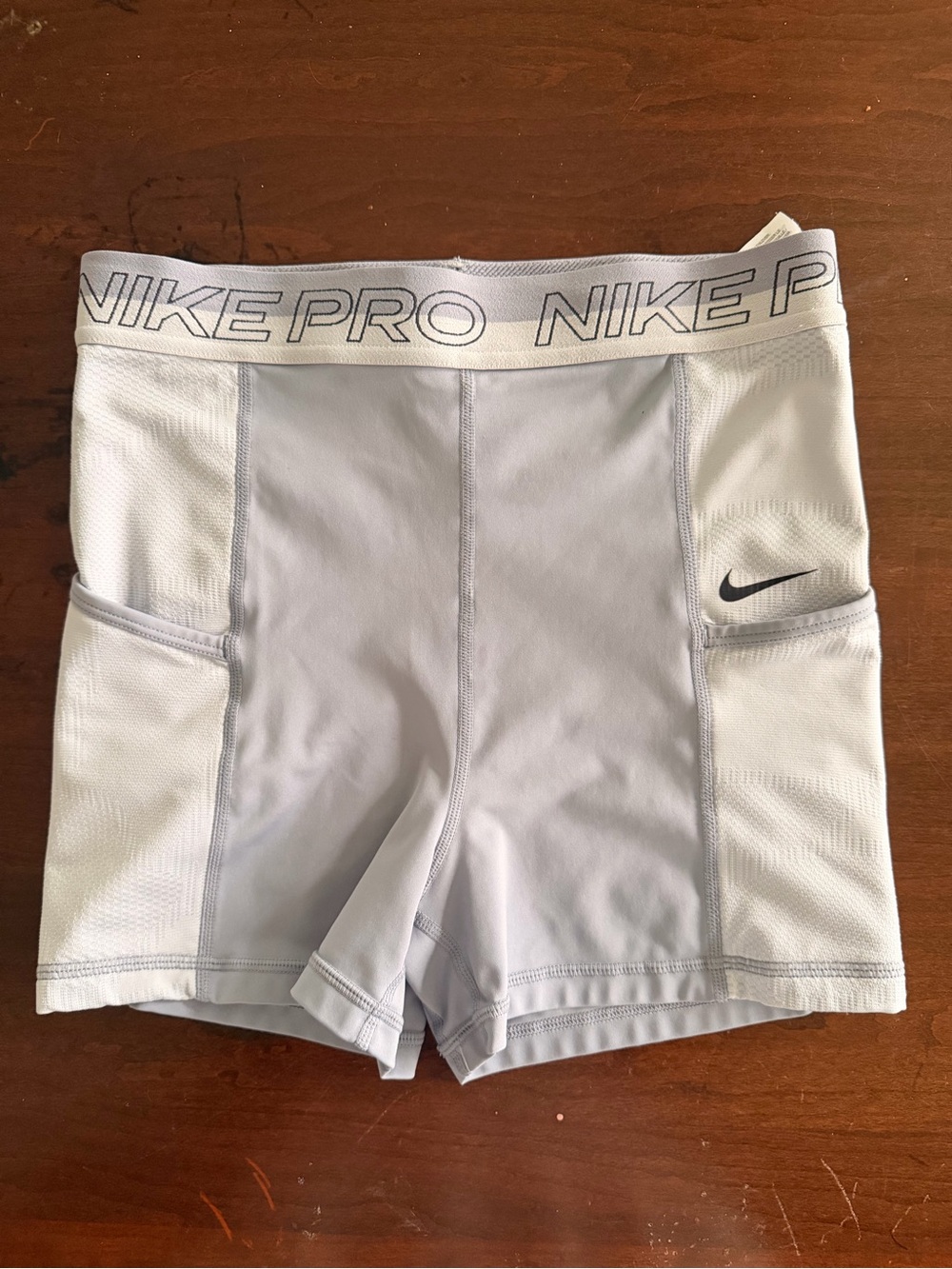 Nike Pro Women's Light Purple Training Shorts with Side Pockets